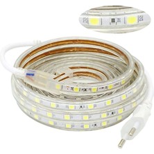 Şanled Hortum Esnek Şerit LED  Beyaz Işık + 220V FIŞ/1,2,3,4,5,10,15,20,25,50,100 Metre
