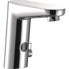 Newarc Flatdual+ Fotosellı Elektrıklı / Pıllı Lavabo Bataryası (Yesıl Bına)