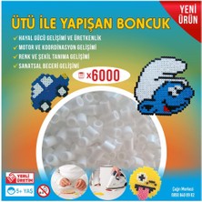 Nusrat Bilişim Ütü ile Yapışan 6000'li Beyaz Boncuk-Tabla-Cımbız 3'lü Set