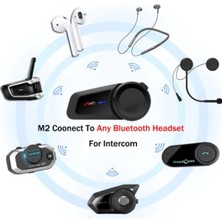 Maxto M2 Motosiklet Kask Intercom 6 Riders Konuşurken