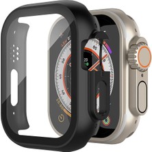 Bagies Apple Watch Ultra 49 mm Ekran ve Kasa Koruyucu Gard Kasa Siyah