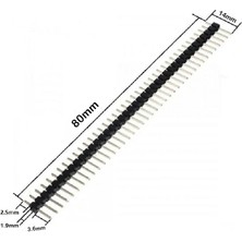 Wozlo 1X40 Pin 14MM Erkek Pin Header 180 Derece - 4 Adet