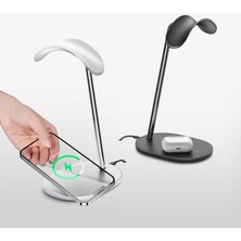 Benks L40 Pro 2 In 1 Kulaklık Standı & Kablosuz Şarj Standı - Red Dot Design Award