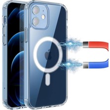 TahTicMer Apple iphone 11 Kılıf Magsafe Özellikli Silikon Şeffaf Arka Korumalı Kapak Tpu