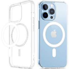 TahTicMer Apple iphone 11 Pro Kılıf Magsafe Özellikli Silikon Şeffaf Arka Korumalı Kapak Tpu