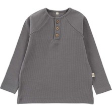 Little Gusto Çocuk Kaşkorse Sweatshirt Gri Organik Pamuk