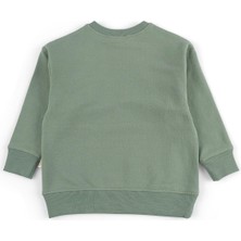 Little Gusto Bebek Sweatshirt Yeşil Organik Pamuk