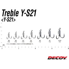 Decoy Y-S21 Standart Treble Üçlü Maket Balık Iğnesi