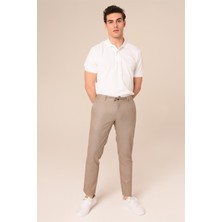 Agustini Erkek Jogger Bej Pantolon Slim Fit | Agustini