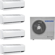 Samsung Wind Free AJ080TXJ4KH/EA 9+9+12+12 Iç 8 Kw Dış Ünite A 24000 BTU 1+4 Multi Inverter Duvar Tipi Klima