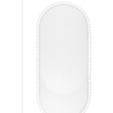 Valery Home Oval Comfort Puffy Ponpon Saçaklı Peluş Yolluk Beyaz