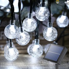 Light Home 50 Led 7 Metre Tüm Renkler Kristal Güneş Enerjili Led Işık Solar Bahçe Teras Balkon Ağaç Lambası Aydınlatması