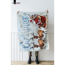 Marte Home Yılbaşı & Christmas Desenli Çift Taraf Baskılı 100X170 cm Polar Tv Battaniyesi