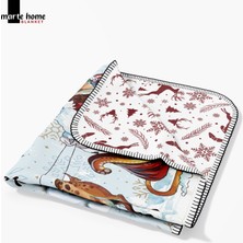 Marte Home Yılbaşı & Christmas Desenli Çift Taraf Baskılı 100X170 cm Polar Tv Battaniyesi