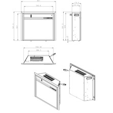 Dlc Şömine Flat Iç Ünite Ses Efektli Bluetooth'lu 1800W