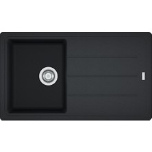 Franke Basis Bfg 611-86 Granit Nero (Siyah) Tezgah Üstü Eviye - 114.0655.971