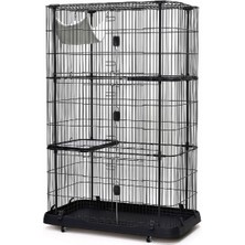 Dayang Kedi Kafesi Siyah 109,3 x 63,8 x 115 cm