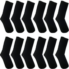 Bgk 10 Çift Erkek Siyah Pamuklu Çorap