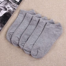 Bgk Unisex Yazlık Gri Patik Çorap 5'li Paket – Nefes Alabilen, Ekstra Rahat ve Günlük Kullanıma Uygun