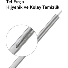 Hubby Chef Şeffaf Cam Pipet 6lı Temizleme Fırçası Set