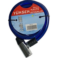 Wetto Bisiklet ve Motorsiklet Kilidi ( Demir Başlı ) Mavi