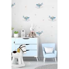 Duende Sticker - Balinaların Yolculuğu Dekoratif Çocuk Odası Duvar Stickerı