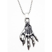 BijuStore Gümüş Renk Erkek İskelet El Kolye