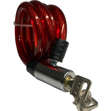 Wetto Bisiklet ve Motorsiklet Kilidi (Demir Başlı) Kırmızı