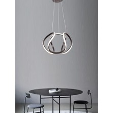 TT Aydınlatma TT306-35-SY Tt Aydınlatma Kavis Modeli Mat Siyah LED Avize