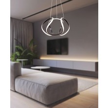 TT Aydınlatma TT306-35-SY Tt Aydınlatma Kavis Modeli Mat Siyah LED Avize