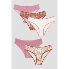 Penti Kız Çocuk İç Giyim Çok Renkli Desenli 5'li Külot Yumuşak Dokulu Rahat Tasarım