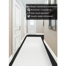 Valery Home Comfort Puffy Ponpon Saçaklı Peluş Düz Yolluk Beyaz