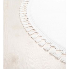 Valery Home Yuvarlak Comfort Puffy Ponpon Saçaklı Peluş