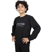Jonny Kids Bisiklet Yaka Baskılı Sweatshirt