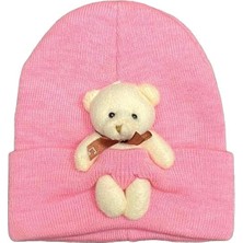 Tria Peluş Ayıcıklı Penye Renkli Unisex Bere