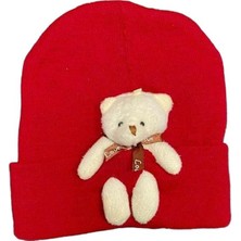 Tria Peluş Ayıcıklı Penye Renkli Unisex Bere