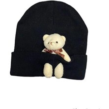 Tria Peluş Ayıcıklı Penye Renkli Unisex Bere
