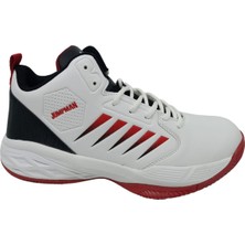 Jump 27800 Beyaz - Kırmızı - Siyah Uniseks Basketbol Spor Ayakkabısı