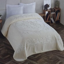 Kristal Battaniye Ecru Çift Kişilik