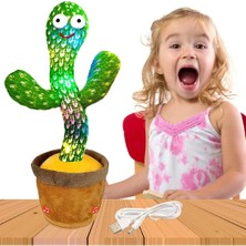 Sfit Teknoloji Konuşan Dans Eden Kaktüs Işıklı Saksı Peluş Oyuncak Cactus Toy