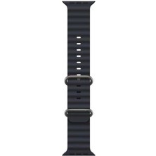 Zemur Aksesuar Zemuaraks Apple Watch 44MM Zore Krd-75 Silikon Kordon Metal Toka Şık