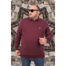 Starbattal Büyük Beden Polo Yaka Sweat Impact Mc 22717-BORDO