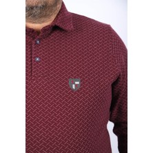 Starbattal Büyük Beden Polo Yaka Sweat Impact Mc 22717-BORDO