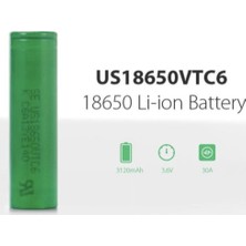 Sony Vtc6 Pil (2 Adet) & Batarya - Şarj Edilebilir (Şarjlı Pil) - 3000MAH Us 18650 Li-Ion Batarya + Pil Kutusu Hediyeli