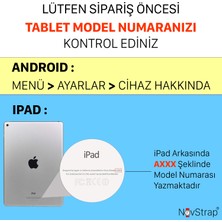 Novstrap Apple iPad Mini ile Uyumlu Ekran Koruyucu Nano Esnek Cam A1432 A1454 A1455