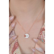 Essare 925 Ayar Gümüş Rose Uğur Böceği Papatya Kolye