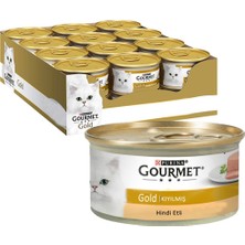 Purina Gourmet Gold Kıyılmış Hindili Yaş Kedi Maması 85GR 24'lü