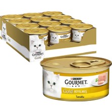 Purina Gourmet Gold Kıyılmış Tavuk Etli Konserve Kedi Maması 85 gr 24'lü