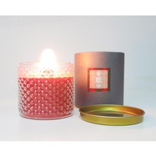 Missi Kristal Kırmızı Bardak Spıce Orange Kokulu Çıtırtılı Vegan Mum