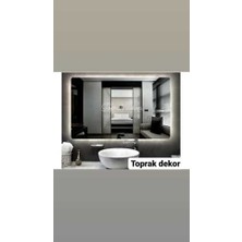 Toprak Dekor 100*80 Günışığı  Ledli Banyo Aynası Ledli Ayna Tuvalet Aynası Boy Aynası